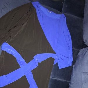 Black and blue dress